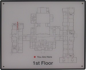 1st floor map showing You Are Here