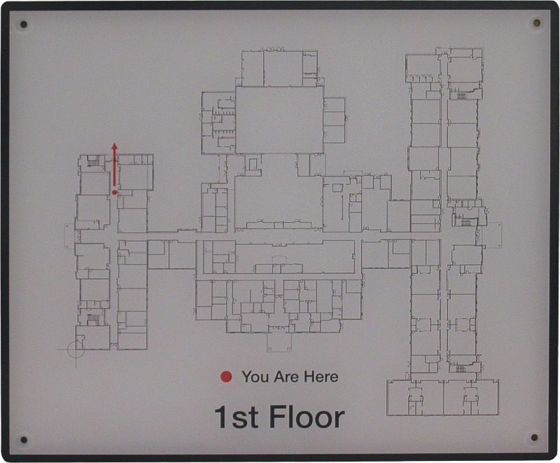 Floor plan with navigation point