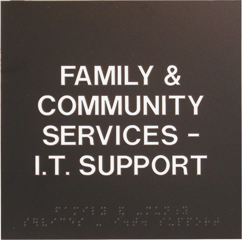 Community Services I.T. department plaque