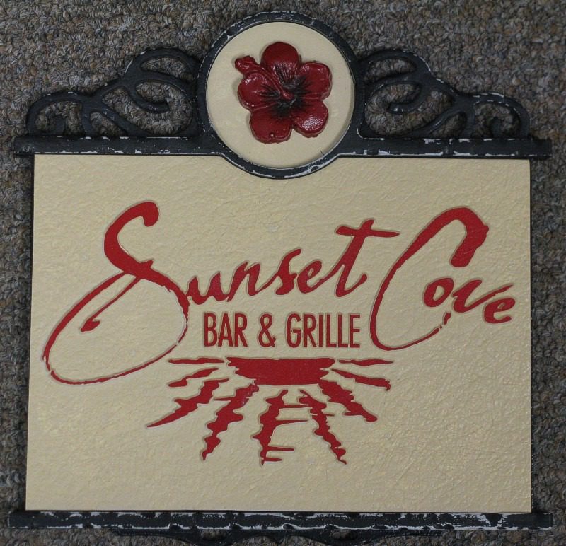 Vintage-style bar and grille plaque