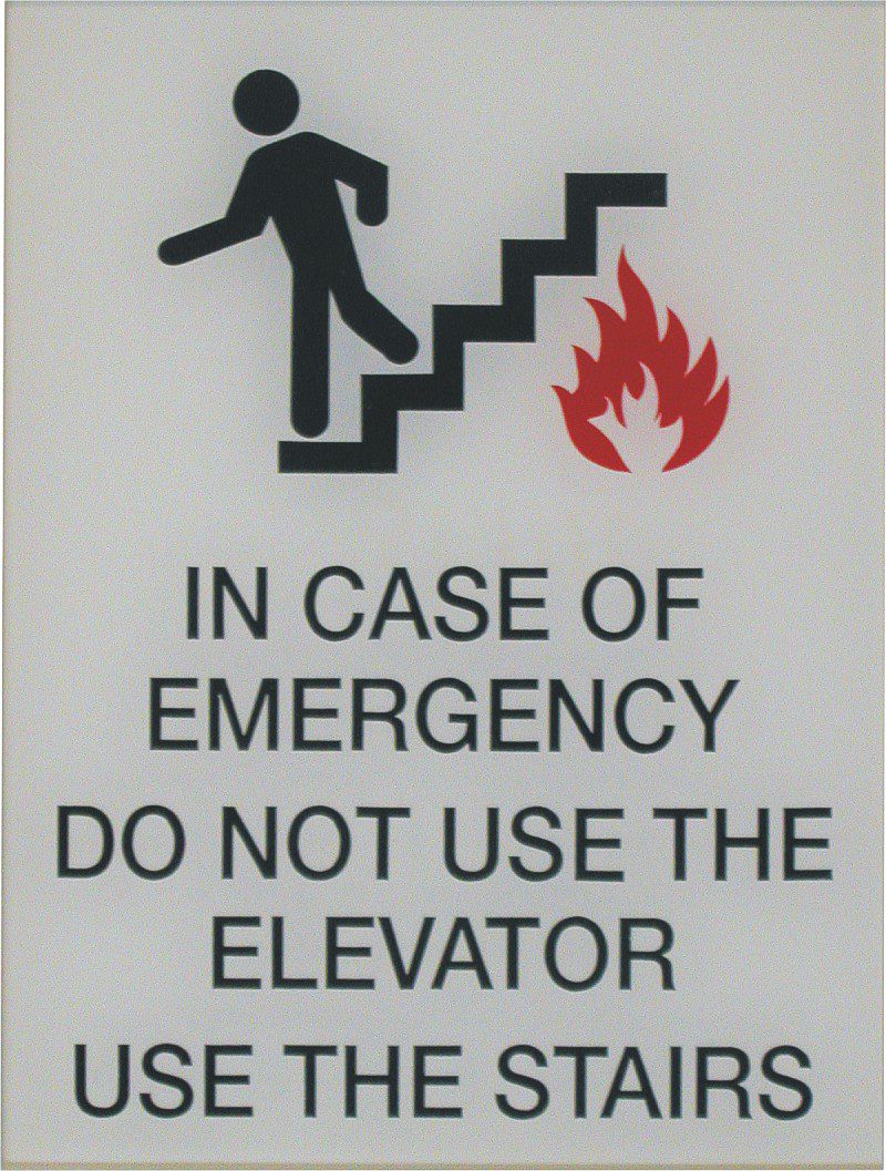 Use stairs, not elevator, in emergency