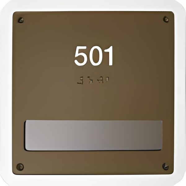 Room 501 sign with Braille